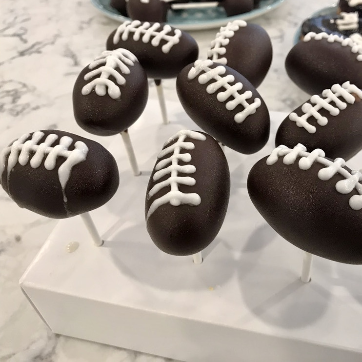 Football Shaped Cake Pops