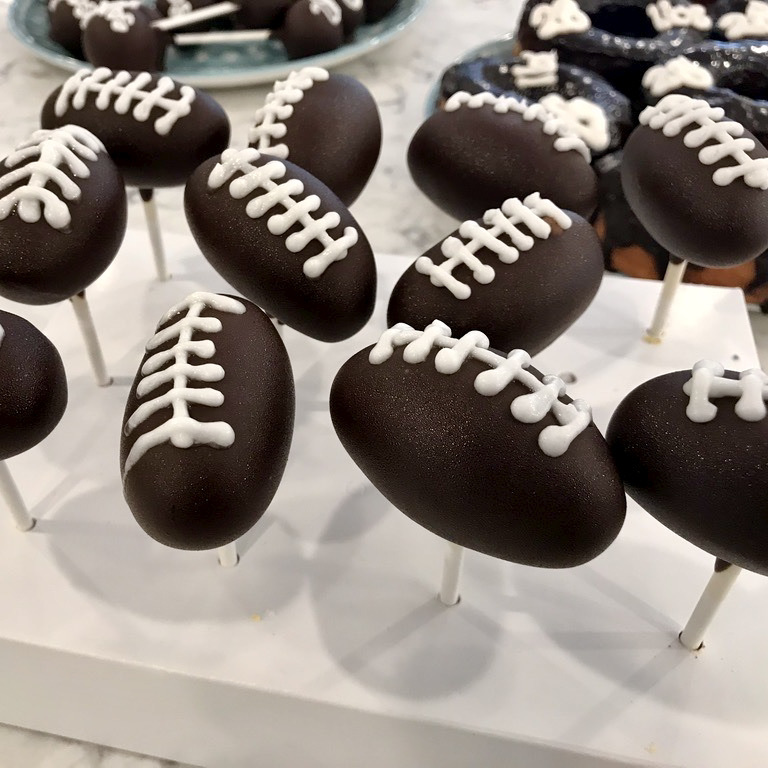 Football Shaped Cake Pops